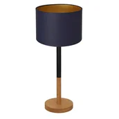 Lampy stojące - Luminex Table lamps 3828 Lampa stołowa lampka 1x60W E27 czarny/niebieski/naturalny/złoty - miniaturka - grafika 1