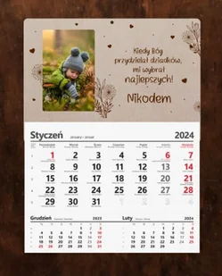 Kalendarz Z Ramką Na Dzień Babci I Dziadka/Drevniane.Pl - Kalendarze - miniaturka - grafika 1