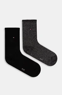 Tommy Hilfiger skarpetki 2-pack damskie kolor czarny 371221099 - Skarpetki damskie - miniaturka - grafika 1