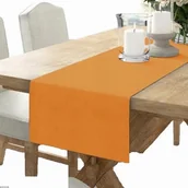 Obrusy i serwetki - Bieżnik na stół pomarańczowy plamoodporny bawełniany - miniaturka - grafika 1