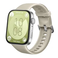 Akcesoria do smartwatchy - opaska pasek bransoleta SMOOTHBAND Huawei Watch FIT 3 beżowa - miniaturka - grafika 1
