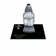 Lampiony i znicze - SZKLANA PODSTAWKA POD ZNICZE 40x40cm 503h Babciu - miniaturka - grafika 1