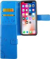 Etui i futerały do telefonów - Apple iPhone XS etui na telefon komórkowy etui ochronne etui z klapką etui na kartę niebieskie - miniaturka - grafika 1