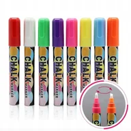 Kredki, ołówki, pastele i pisaki - Markery Kredowe Do Tablic Szyb 8szt 6mm (C026) - miniaturka - grafika 1