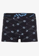 Majtki damskie - Granatowe Bawełniane Majtki Bokserki z Ozdobnym Napisem i Szeroką Gumką Velsea - Born2be - miniaturka - grafika 1