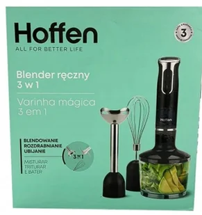 Hoffen Blender Ręczny Zestaw 3W1 800W Czarny - Blendery ręczne - miniaturka - grafika 1