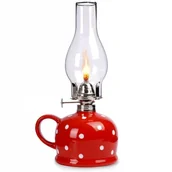 Lampy ogrodowe - Lampa naftowa ceramiczna 28,5 cm 530 ml kod: O-822260 - miniaturka - grafika 1