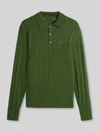 Swetry męskie - Sweter z dzianiny o kroju regular fit z czystej bawełny - miniaturka - grafika 1