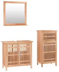 3-elementowy drewniany zestaw mebli łazienkowych R8-K68 - Inne meble do łazienki - miniaturka - grafika 1