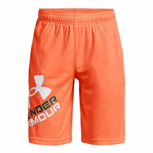 Spodnie i spodenki dla chłopców - Chłopięce spodenki treningowe UNDER ARMOUR Prototype 2.0 Logo Shorts - pomarańczowe - grafika 1