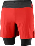 Spodnie sportowe damskie - Salomon Spodenki EXO Motion Twin Skin Goji Berry / Black C16127 - miniaturka - grafika 1