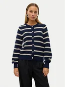 Swetry damskie - Vero Moda Kardigan Amazing 10319138 Granatowy Regular Fit - miniaturka - grafika 1