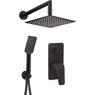 Zestawy baterii łazienkowych - Deante Komplet podtynkowy czarny JASMIN - miniaturka - grafika 1