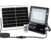 Lampy ogrodowe - Aigostar - LED RGB Ściemnialny naświetlacz solarny LED/150W/3,2V IP66 + pilot - miniaturka - grafika 1
