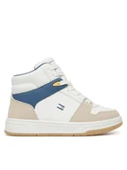 Buty dla chłopców - Tommy Hilfiger Sneakersy High Top Lace Up T3X9-34364-1269 M Biały - miniaturka - grafika 1