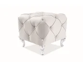 Fotele i pufy dla dzieci - Pufa HESTIA K VELVET jasnoszara - POLECA nas aż 98% klientów - ZAMÓW (91 822 80 56) - miniaturka - grafika 1