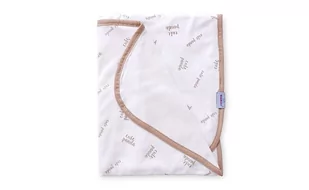 Kocyk 75x100 bambusowy Baby Matex Bamboo biały z napisami BabyMatex - Koce i narzuty dla dzieci - miniaturka - grafika 1
