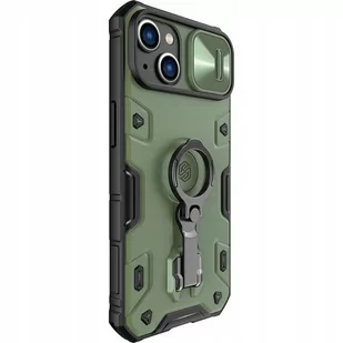 Nillkin Etui z ochroną aparatu CamShield Armor Pro do iPhone 14 Plus zielone - Etui i futerały do telefonów - miniaturka - grafika 1