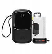 Powerbanki - Powerbank Baseus Baseus Powerbank Z Kablem Lightning 20000mAh USB USB-C QC FCP PD 20W Czarny - miniaturka - grafika 1