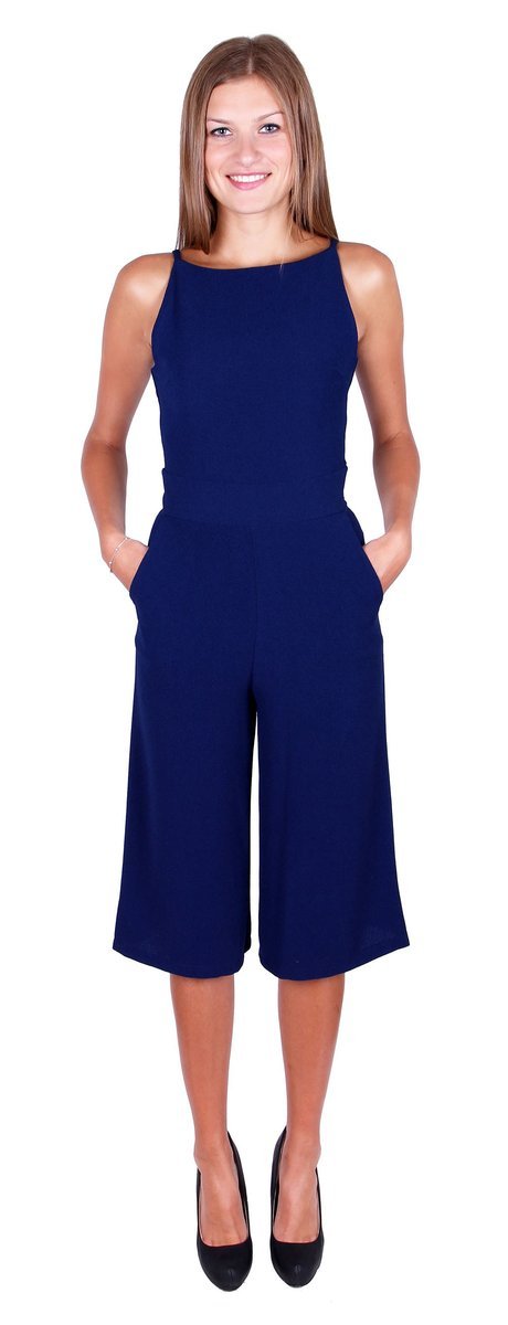 John Zack Granatowy kombinezon, nogawka 3/4 L