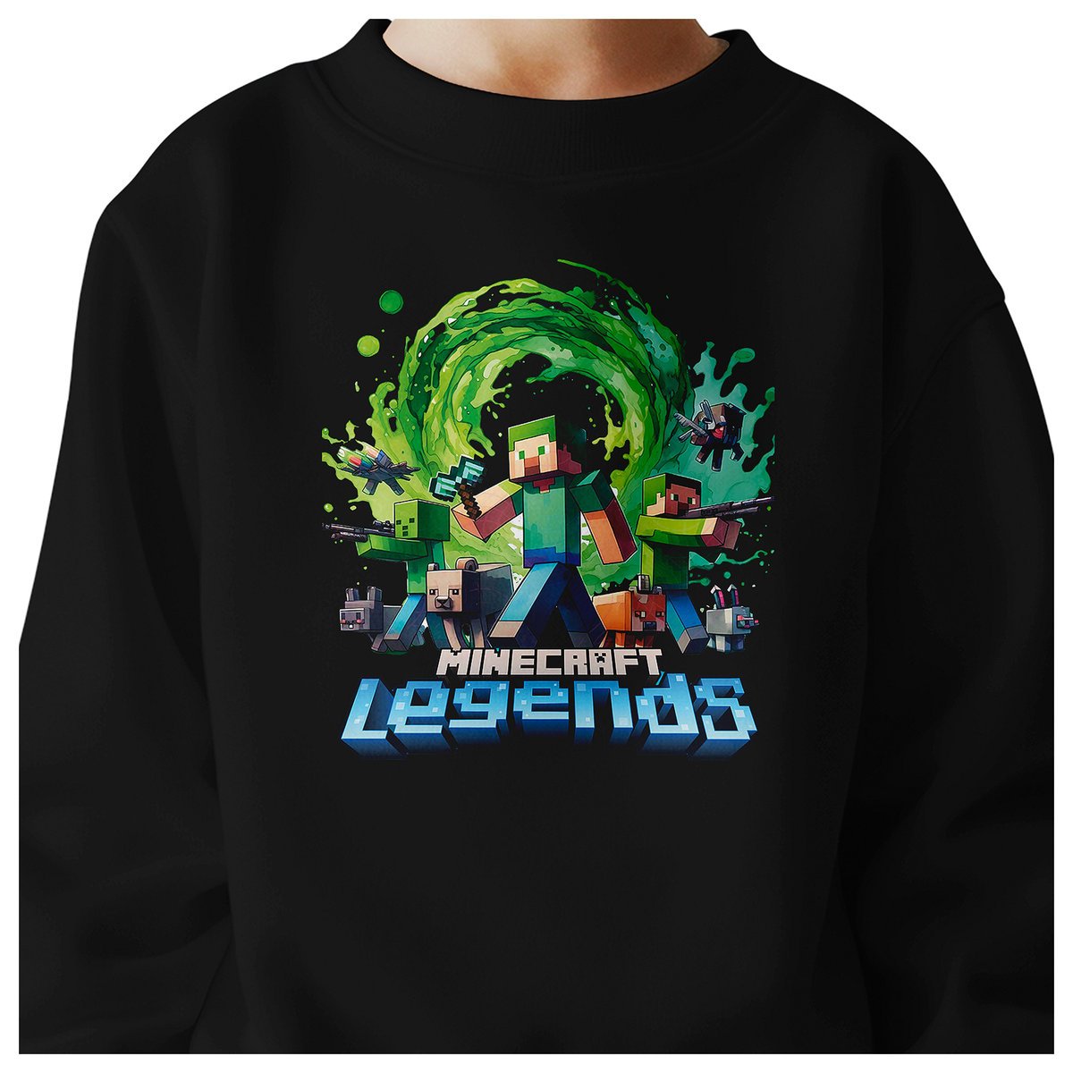 BLUZA DZIECIĘCA MINECRAFT LEGENDS 110-116 DLA DZIEWCZYNKI CHŁOPCA