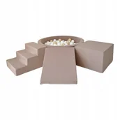 Suche baseny - Piankowy zestaw do zabawy z basenem 30x90/200szt. piłek- beż - DOWOLNY MIX - miniaturka - grafika 1