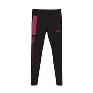 Spodnie sportowe damskie - Damskie legginsy Around the Block PUMA Black Garnet Rose Pink - miniaturka - grafika 1