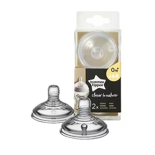 Tommee Tippee Smoczek silikonowy wieloprzepływowy, 0m+ (2 szt.) - Smoczki do butelek - miniaturka - grafika 1