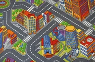 Dywany dla dzieci - Dywan dziecięcy ULICZKI BIG CITY szary, 200x200 cm - miniaturka - grafika 1