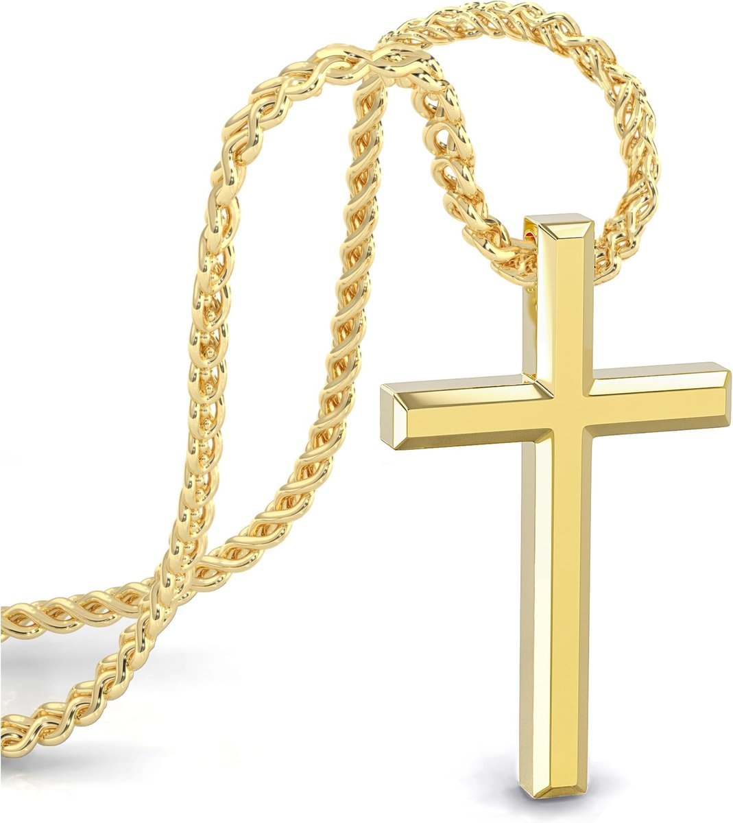 Naszyjnik ze stali nierdzewnej SERASAR - Złoty 50cm