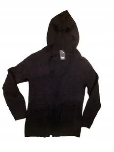 Sweter kardigan czarny z kapturem S Tru - Swetry damskie - miniaturka - grafika 1