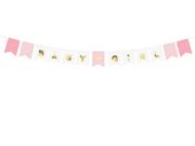 Baby shower i roczek - PartyDeco Baner "Baby Girl", mix, 15 x 175 cm GRL60 - miniaturka - grafika 1