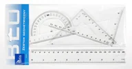 Przybory szkolne - TETIS Zestaw geometryczny z linijką 20cm BL001-BK MICHALCZYK I PROKOP - miniaturka - grafika 1