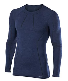 Koszulki męskie - FALKE FALKE Męska koszulka Wool Tech. Comfort Fit M L/S Sh koszulka bazelayera niebieski niebieski (Dark Night 6177) M 33411 - grafika 1