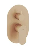 Baterie wannowe i prysznicowe - Ravak Eleganta - Bateria podtynkowa na 2 urządzenia, szczotkowane różowe złoto X070375 - miniaturka - grafika 1