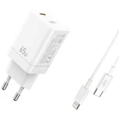 Ładowarki do telefonów - Ładowarka sieciowa XO CE10 65W Biały - miniaturka - grafika 1