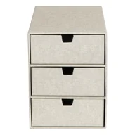 Akcesoria na biurko - Beżowy organizer z 3 szufladkami Bigso Box of Sweden Ingrid - miniaturka - grafika 1