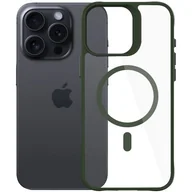 Etui i futerały do telefonów - Etui 3MK Satin Guardx MagCase do Apple iPhone 16 Pro Przezroczysto-zielony - miniaturka - grafika 1