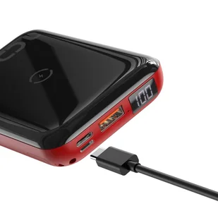 Baseus Mini S power bank 10000mAh 18W bezprzewodowa ładowarka Qi 10W USB / USB Typ C PowerDelivery QC3.0 czerwony (PPXFF10W-19) - Ładowarki do telefonów - miniaturka - grafika 5
