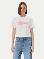 Koszulki i topy damskie - Guess T-Shirt V5GI12 K9RM1 Biały Boxy Fit - miniaturka - grafika 1