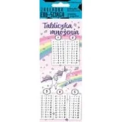 Zakładki do książek - Zakładka edu-ściąga. Tabliczka mnożenia unicorn - miniaturka - grafika 1