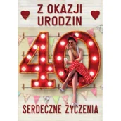 Kartki okolicznościowe i zaproszenia - marka niezdefiniowana Kartka okolicznościowa Urodziny 40 MF31 - Trend - miniaturka - grafika 1