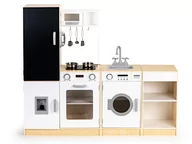 Zabawki AGD - Ecotoys, drewniana kuchnia dla dzieci XXL tablica + led - miniaturka - grafika 1