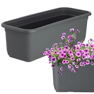 Skrzynka balkonowa Evron 40 cm, antracyt - Donice Skrzynka balkonowa Evron 40 cm, antracyt - Donice - miniaturka - grafika 1