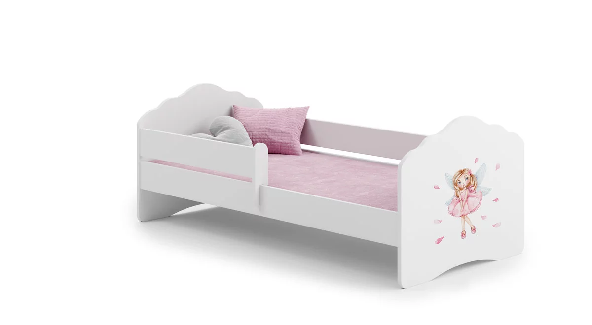 Łóżko dla dziecka, FALA, z barierką, z materacem, 160x80 cm