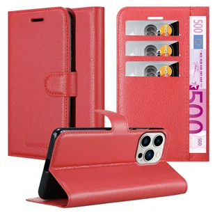 Etui ochronne Cadorabo do Apple iPhone 14 PRO w kolorze czerwonym etui na telefon komórkowy z magnetycznym zamknięciem - Etui i futerały do telefonów - miniaturka - grafika 1