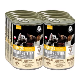PetRepublic karma monoproteinowa z kurczaka dla psa, kawałki w sosie 10x400g - Mokra karma dla psów - miniaturka - grafika 1