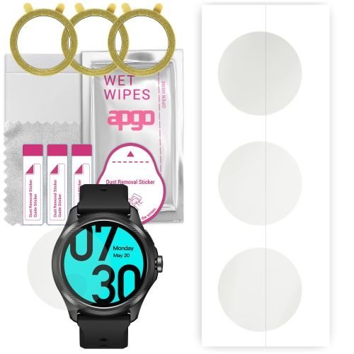 3x folia ochronna hydrożelowa MATOWA do Mobvoi TicWatch Pro 5 - apgo Smartwatch Hydrogel MATTE Protection Ochrona na ekran smartwatcha