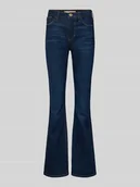 Spodnie damskie - Jeansy rozkloszowane z 5 kieszeniami - miniaturka - grafika 1