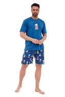 Piżamy damskie - CORNETTE PIŻAMA MĘSKA KR 326/296 BOXER XXL JEANS - miniaturka - grafika 1